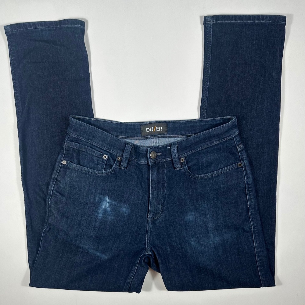 DU/ER L2X Relaxed Taper Jeans Mens 30x31 Performance Denim Dark Wash Blue